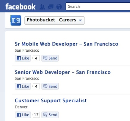 SmartRecruiters Photobucket Facebook