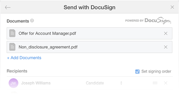 Multiple Documents with SmartRecruiters and Docusign