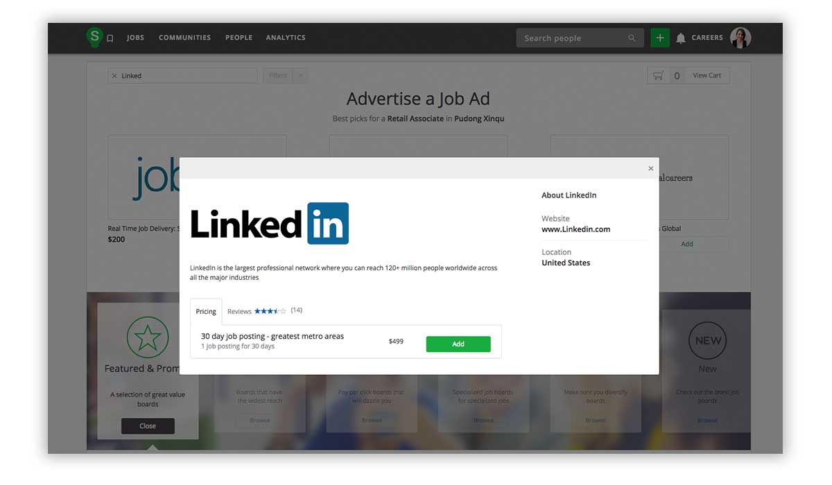 LinkedIn Advertise a Job